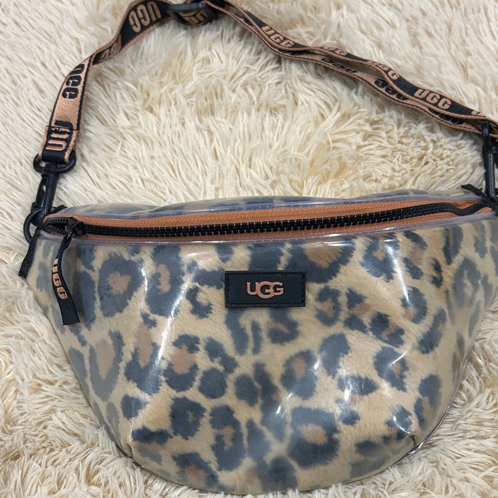 UGG Tan and Black Leopard Crossbody Bag belt bag
